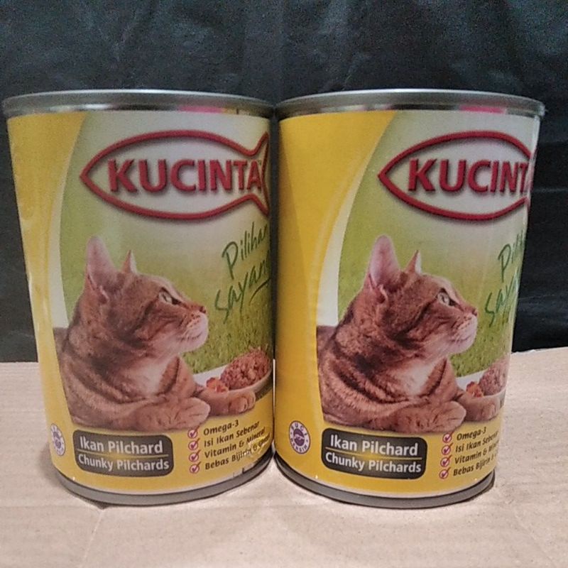 Makanan kucing Kucinta Kaleng 400gr - Chunky Pilchards