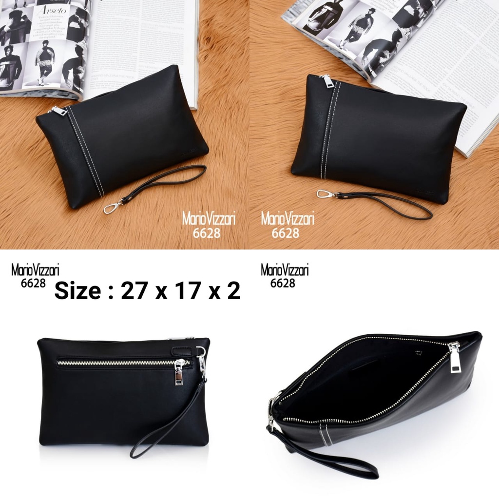 Tas Clutch Pria Kulit Mario Vizzari Idris (6628)