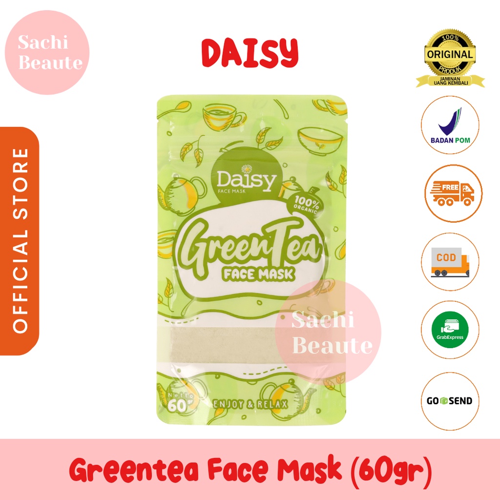 Daisy Organic Greentea Facemask Face Mask Masker BPOM Original