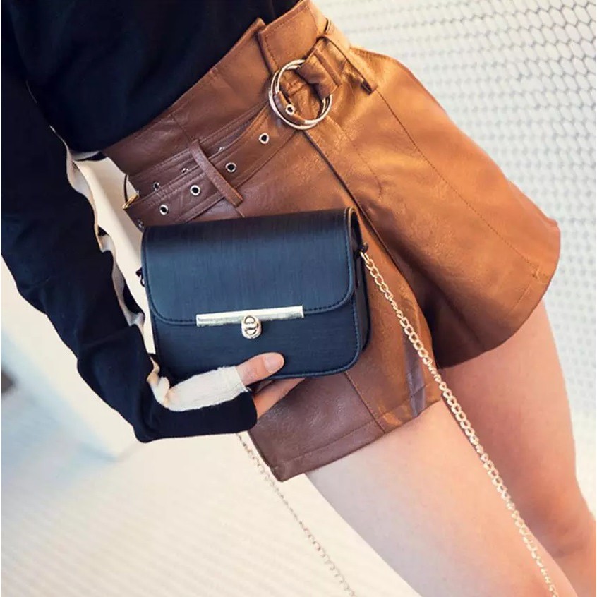 Tas Selempang Wanita BEAUTY SERAT KAYU Sling Bag Rante Elegant Fashion Import Quality Small Cute Bag