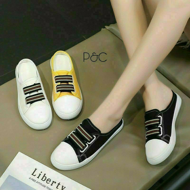 SEPATU KETS SELOP BUSTONG CONVERSE WOMEN SANTAI WANITA CEWEK IMPORT