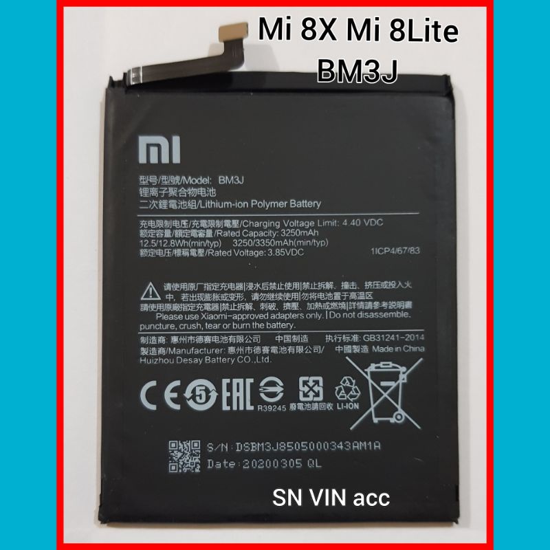 Baterai Batre Xiaomi Mi 8X Mi 8 Lite BM3J ORIGINAL Baterai Batre Xiaomi Mi 8X Mi 8 Lite