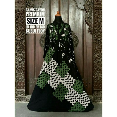 Batik Usman Gamis Terbaru Gamis Twill Rayon Candimekar Abstrak Gamis Syari Twil - Daster Twill