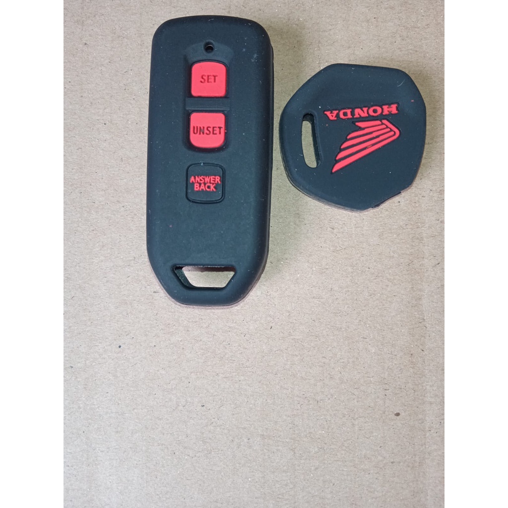 Cover  Silikon Paket Kunci Keyless &amp; kunci Motor Honda Vario 125  3 Tombol (2 in 1)