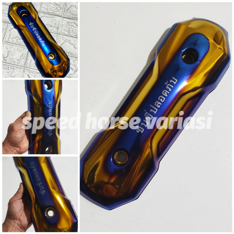 Tameng knalpot tulisan Thailand full CNC Vario Beat Scoopy Fino dll