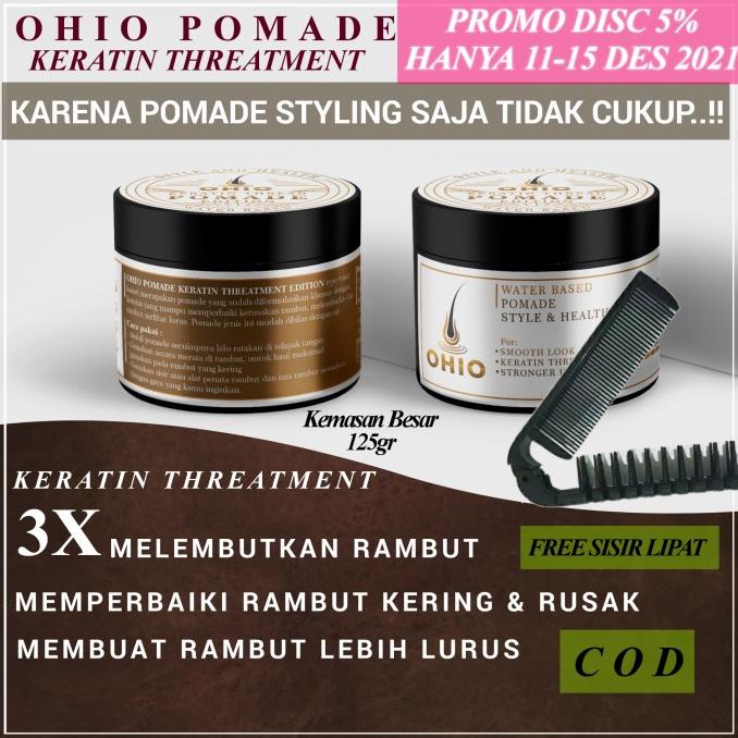 POMADE KERATIN WATER BASED PELURUS RAMBUT PRIA VITAMIN RAMBUT OHIO