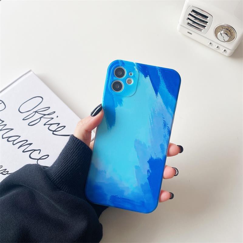 CASING WATERCOLOR CASE FOR IPHONE 7G 8G 7PLUS 8PLUS XR X XS MAX 11 11 PRO 11 PRO MAX 12PRO 12PROMAX