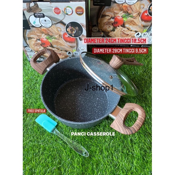 IDEALIFE - Casserole Cookware - Panci Casserole (24cm) - IL-24CR