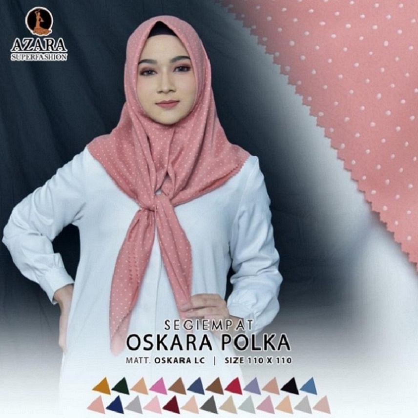 SEGIEMPAT OSKARA POLKA LASER CUT LC TIDAK TIMBUL AZARA VOAL 110 X110 PREMIUM HARGA GROSIR