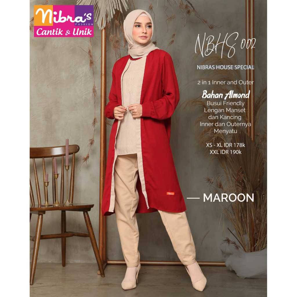 ATASAN NBHS 02 BLOUSE BAJU REMAJA KULIAH TRENDY BLUS BUSUI FRIENDLY FASHION MUSLIMAH