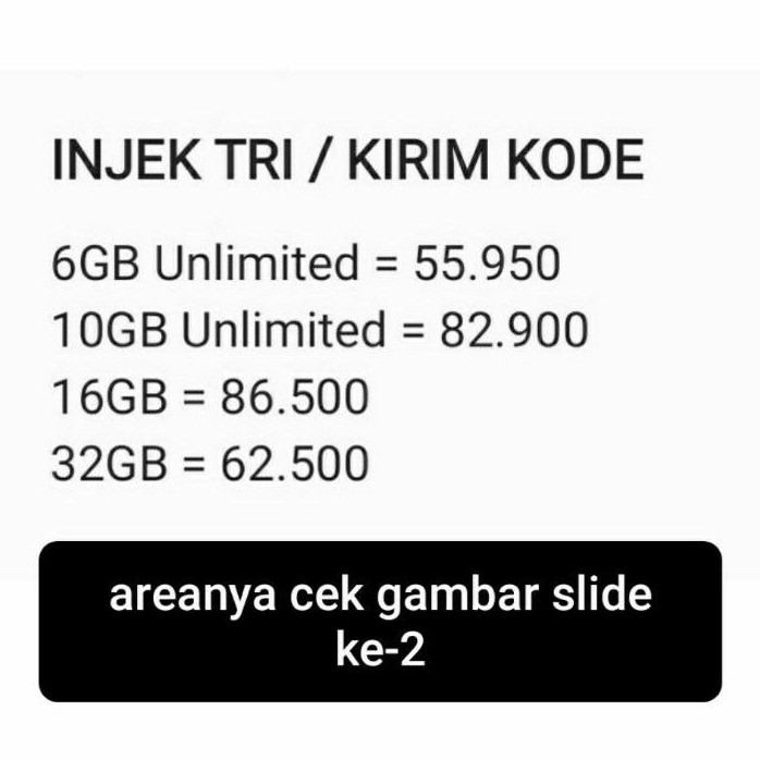 Injek Tri Three Thre 3 Unl 16gb 32gb 38gb 6gb 10gb 22gb Unlimited Youtube Voucher Aon Pm4 Shopee Indonesia