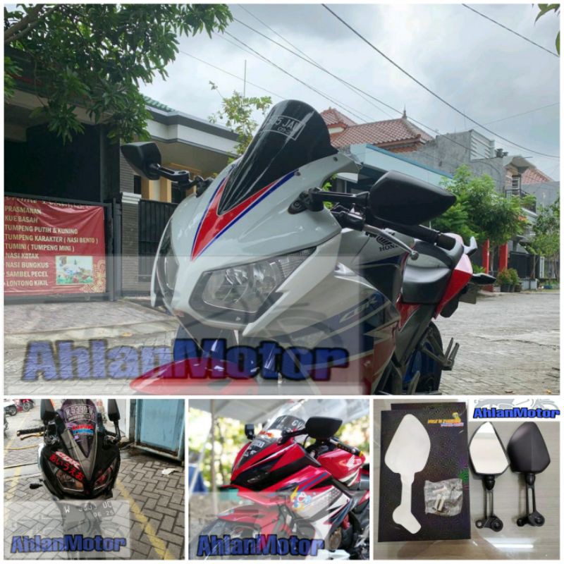 Spion Ducati/Spion Moge-HITAM/Spion Fairing Universal /Spion CBR Old ,CBR New,N-max/Spion Moge murah