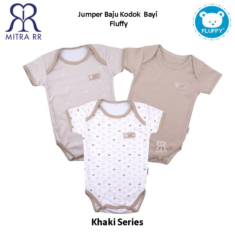 Jumper Bayi Fluffy Lengan Pendek Baju Kodok Bayi Segitiga S M L/ 3 – 12 Bulan