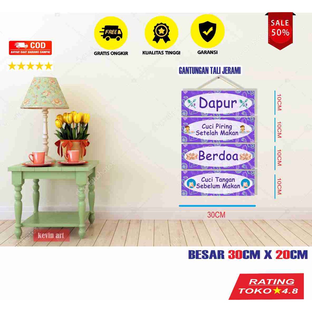 CHIC HOMEDECOR Hiasan dinding dapur pajangan shabby walldecor aesthetic susun murah unik minimalis mewah