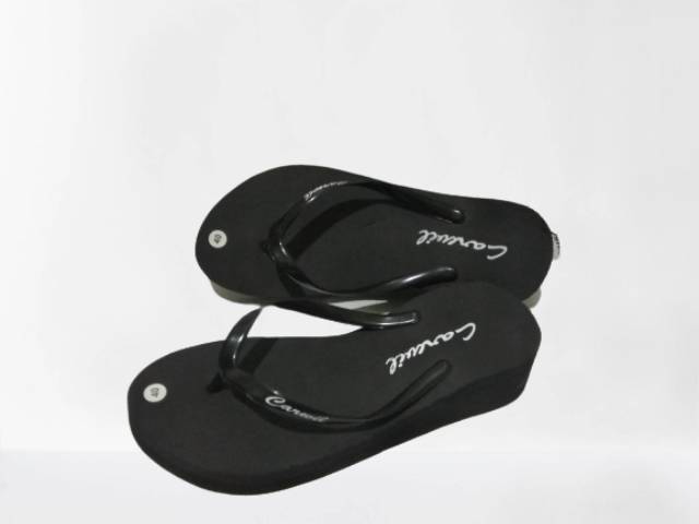 sandal cewek spon  tebel carvile 5cm