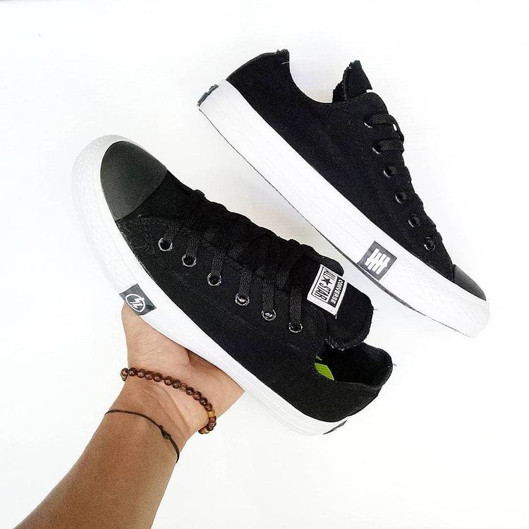 Sepatu Converse1329 CT Flash Petir / Sepatu Clasiik Pendek / Sepatu Sekolah Kerja Main Santai Hitam siz3 36-43