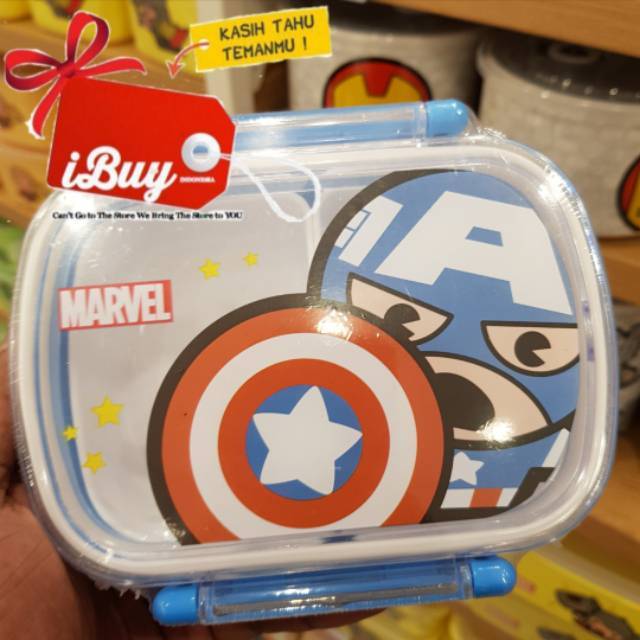 Grosir Miniso Captain America Lunch Box Bekal Tempat Makan Blue n6VyUka5qk1