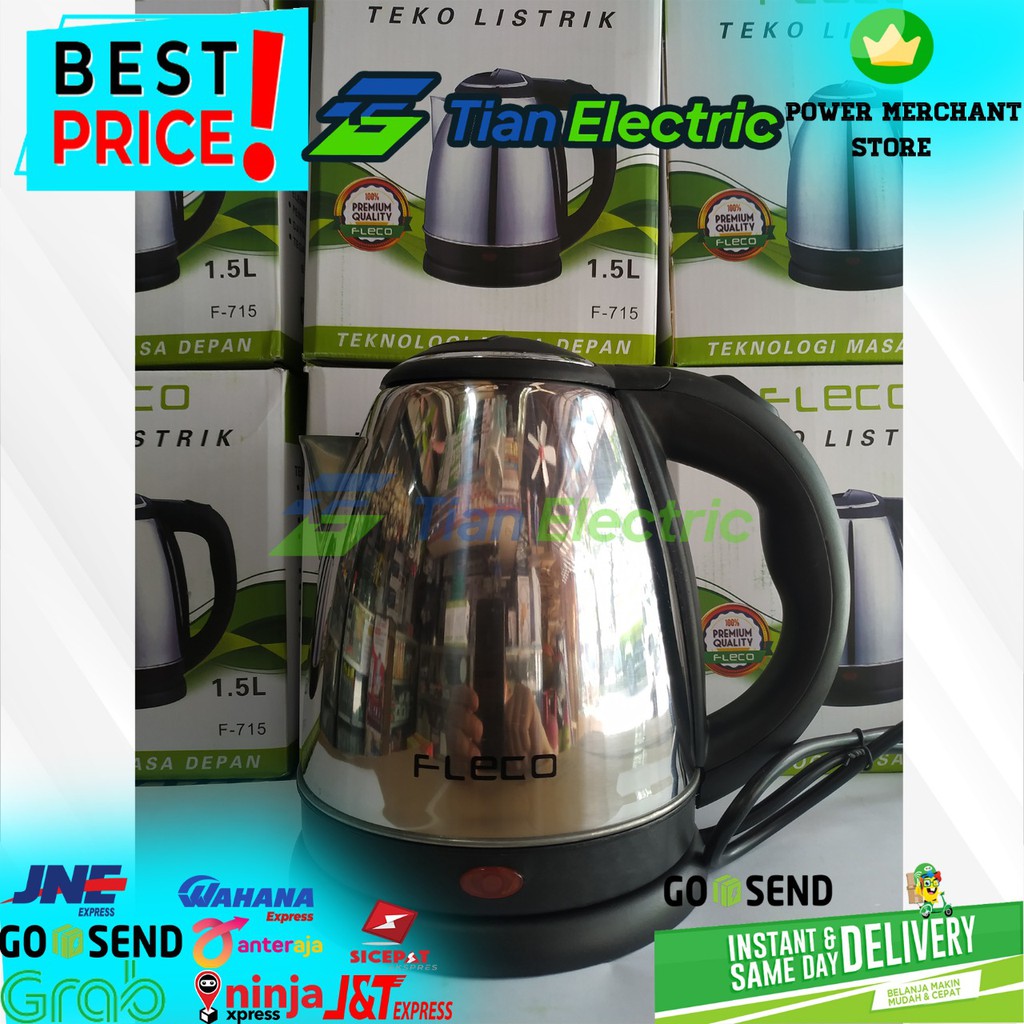 Teko Air Listrik Stainless Steel 1,5 Liter