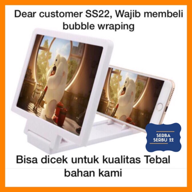 3D Phone Screen Magnifier PEMBESAR LAYAR HP