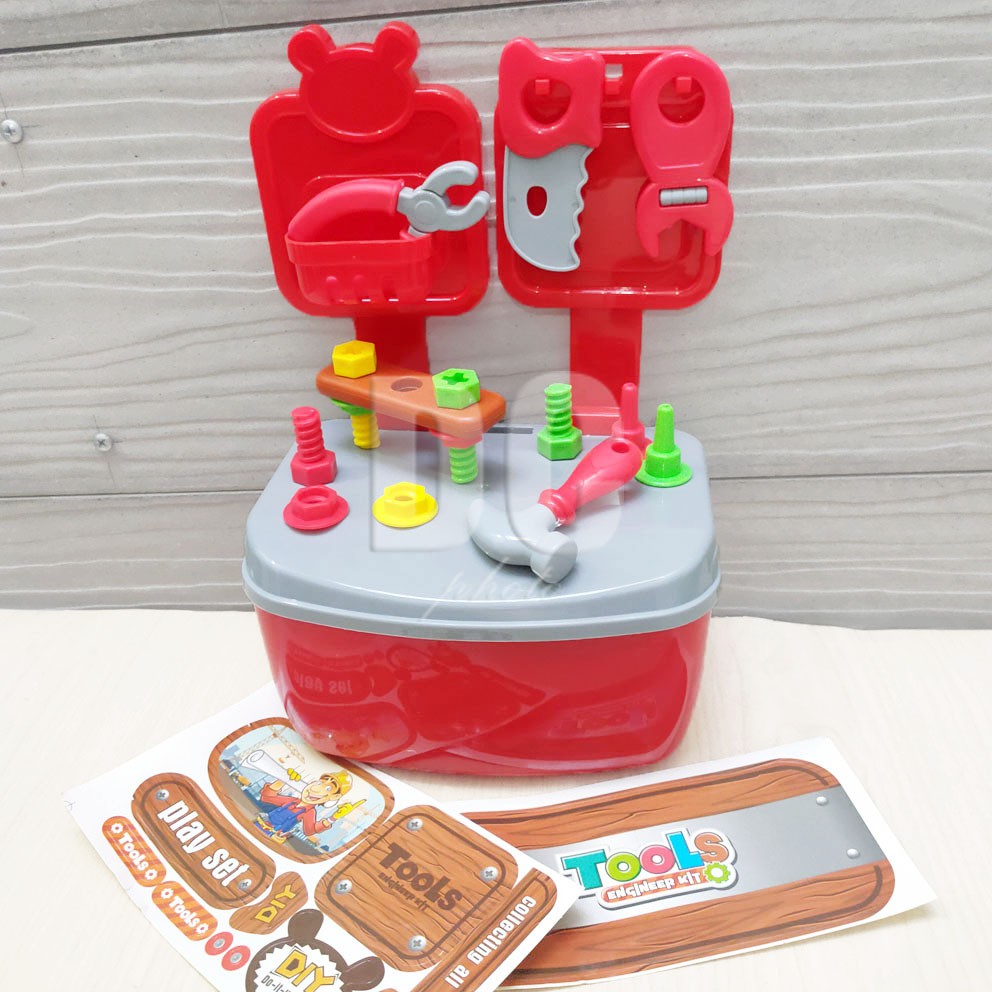 Tools Engineer Kit DIY Baby Excercise Helper Perkakas Tukang Koper Alat Pertukangan Tang Gergaji