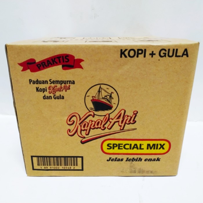 

Kapal Api special mix kopi+gula 1dus 12rtg10bks25g