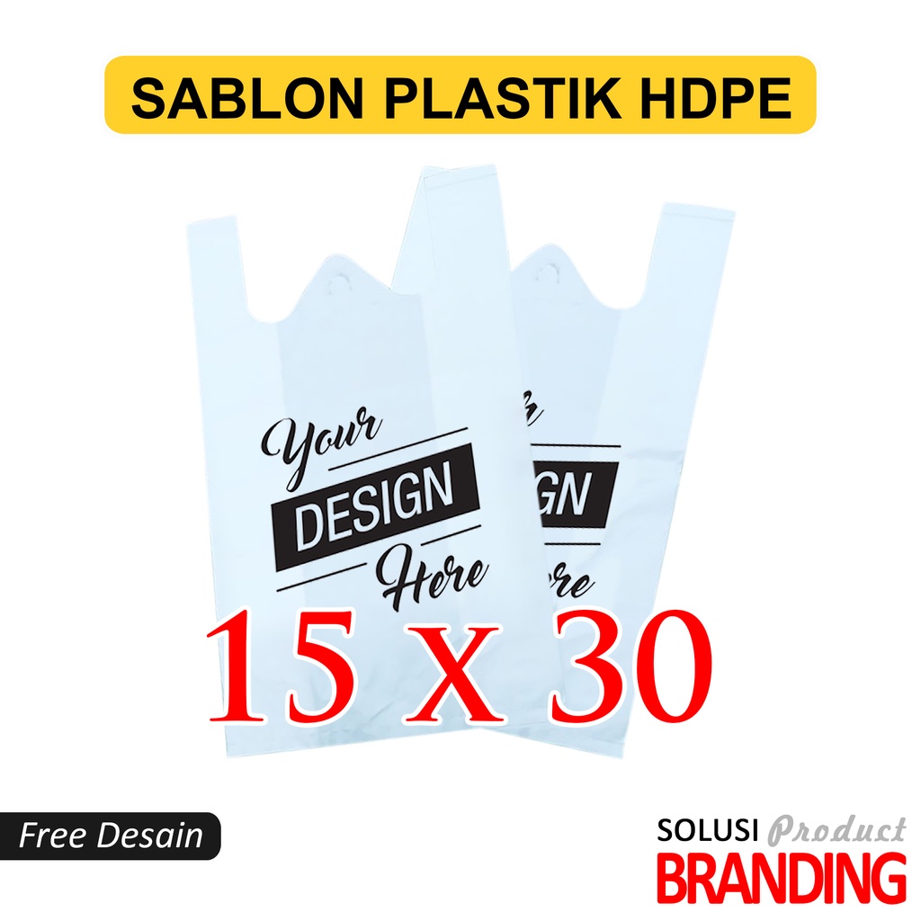 Sablon Plastik Ukuran 15 x 30 (Kecil) Murah HDPE | KEMASAN | CUSTOM | KANTONG | DISTRO | BRANDING