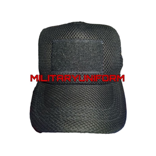 TOPI JALA MES HITAM VELCRO