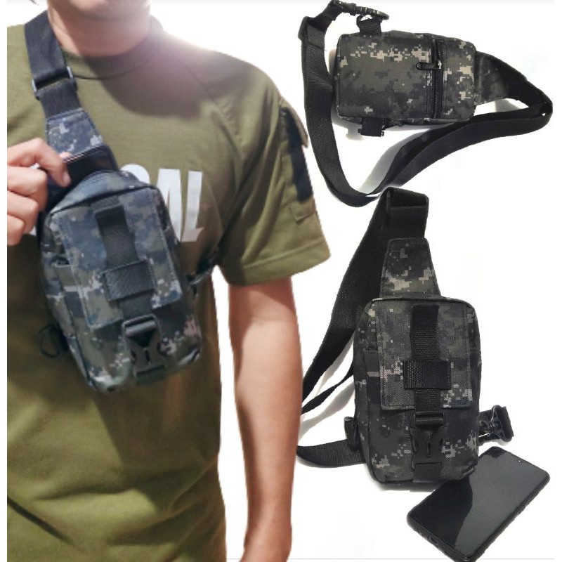 sarung hp tactical army model slingbag waistbag  - tas hp mobile  pouch