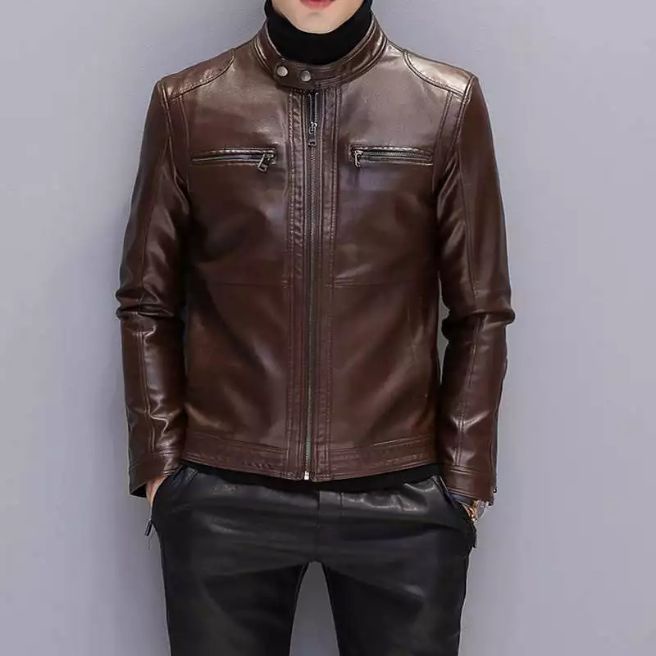 nwe coklat/jaket pria/jaket kulit pria