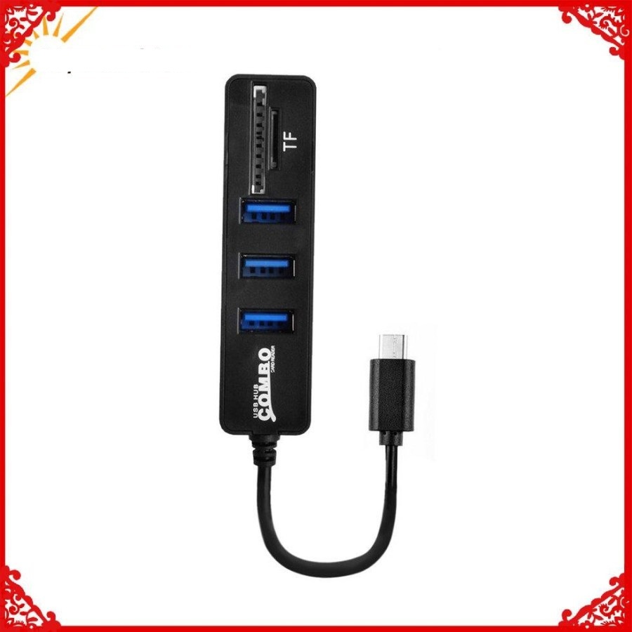 USB Hub Combo 3 Ports Card reader - Type C