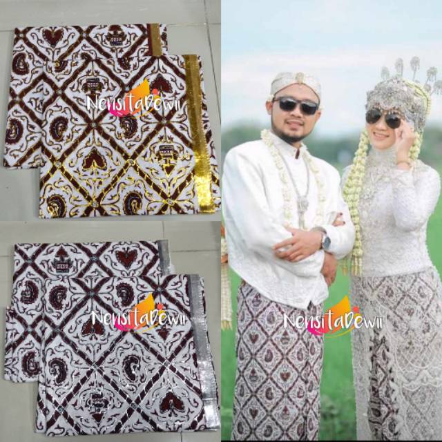 Jarik set Blangkon Prodo Pengantin motif Sidoluhur (JARIK ISI 2L