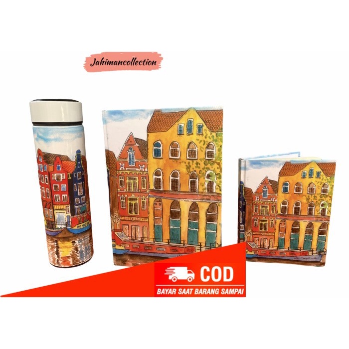

✨ BISA COD ✨ Paket Tumbler Notebook Journal The Nila Tanzil Collection Amsterdam