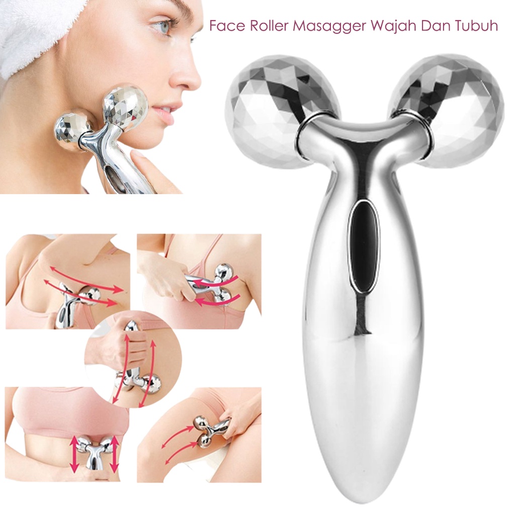 Penirus Pipi Pengencang Wajah Face Lift v Shape Roller MASSAGER 3D Relaksasi Terapi Sirkulasi Darah