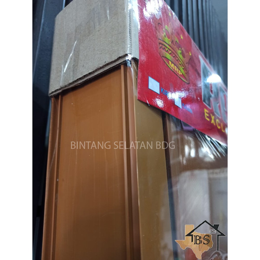 PINTU PVC PINTU KAMAR MANDI PLASTIK ROYAL EXCLUSIVE COKLAT MOTIF JATI