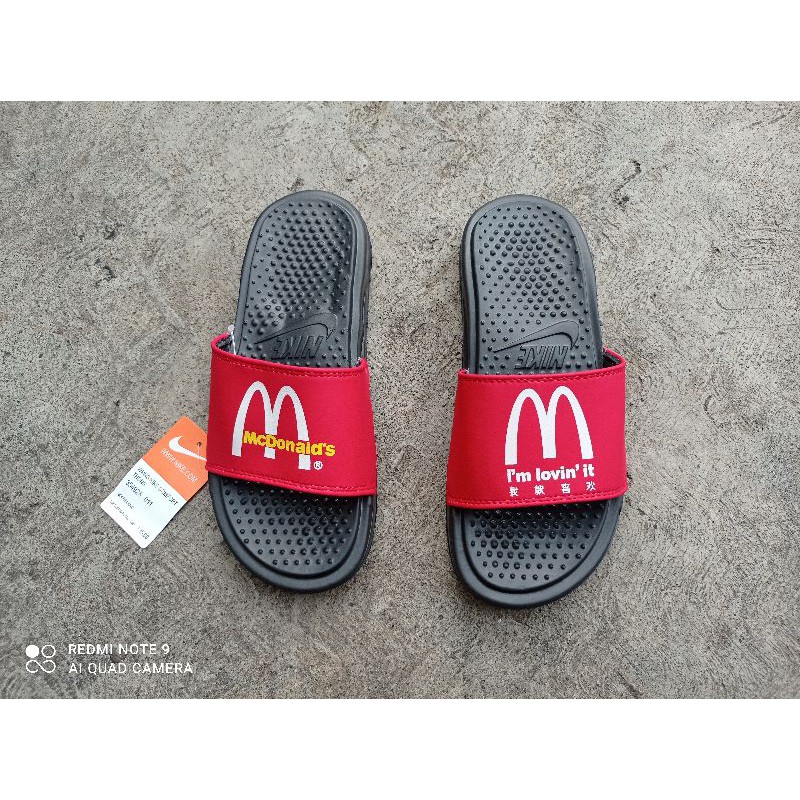 Sandal nike benassi mc donalds KFC sendal casual sporty murah original