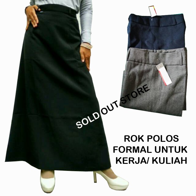 Rok Payung Panjang Murah Polos Wanita Cantik Hitam Span Rok Payung Panjang Murah Polos Wanita Cantik Hitam Span