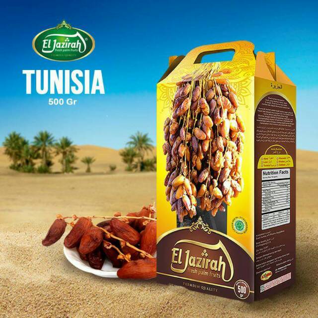 

Kurma Tangkai Tunisia Kualitas Premium El Jazirah 500gr