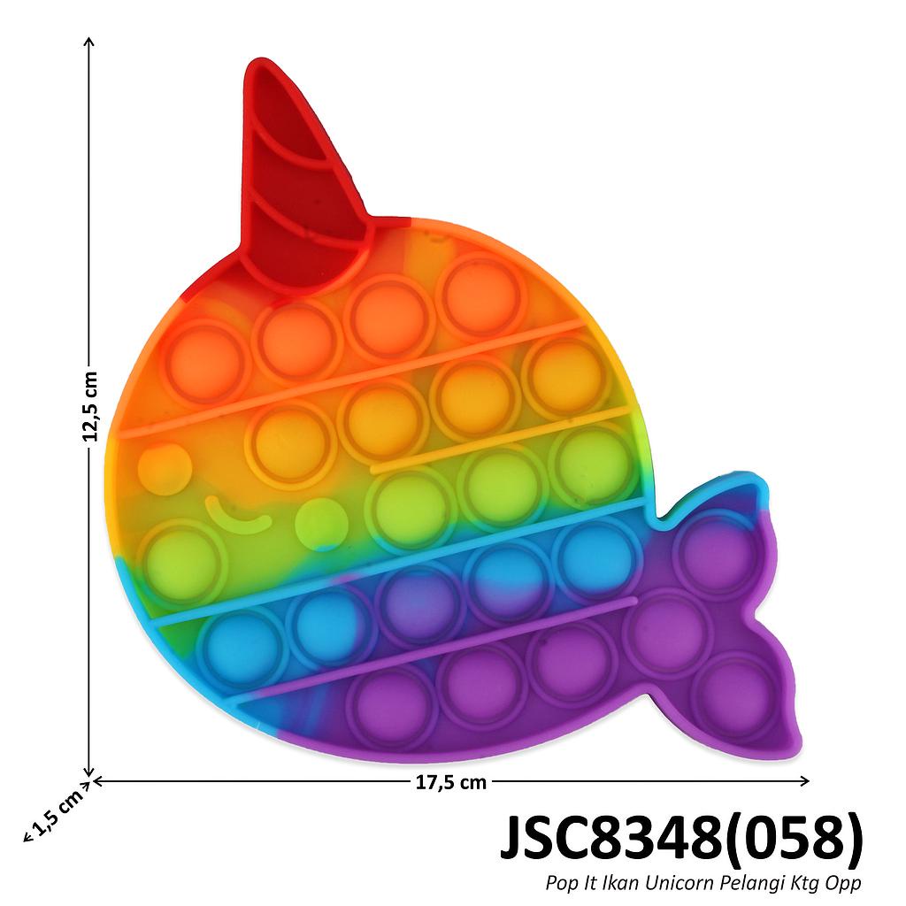 POP IT RAINBOW Mainan Anak Fidget Toys Game Toys-IKAN UNICORN