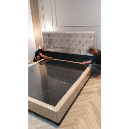 satu set Divan Kasur  Linen Kekinian Gratis Ongkir Bandung dan Cimahi(Bandung, cimahi, garut kota, S