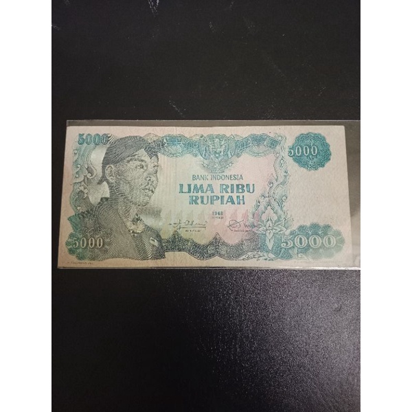 Uang kuno soedirman 5000 rupiah tahun 1968