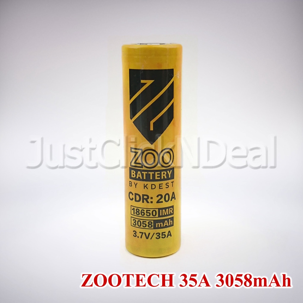 Baterai 18650 Zootech KDEST 35A 3058mAh Authentic Original Oten