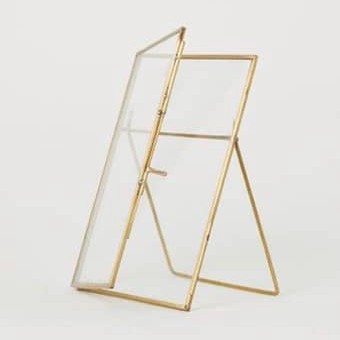 TERRA FRAME | BINGKAI FOTO KACA  | KADO ULTAH CUSTOM PAJANGAN GLASS FRAME EMAS GOLD ANNIVERSARY