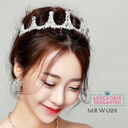 [SIAP KIRIM] MAHKOTA MUTIARA AKSESORIS PENGANTIN CROWN WEDDING WANITA MRW024