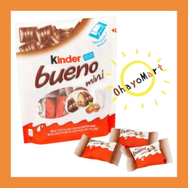Kinder bueno mini/ snack coklat/ coklat hazelnut 108g