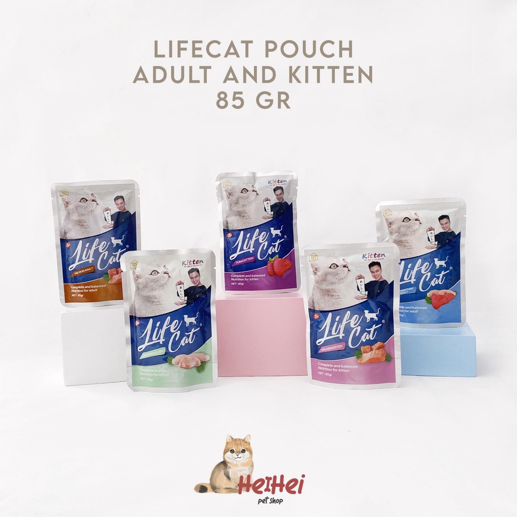 Life Cat Pouch 85 gr - Terlaris Lifecat Adult &amp; Kitten Sachet