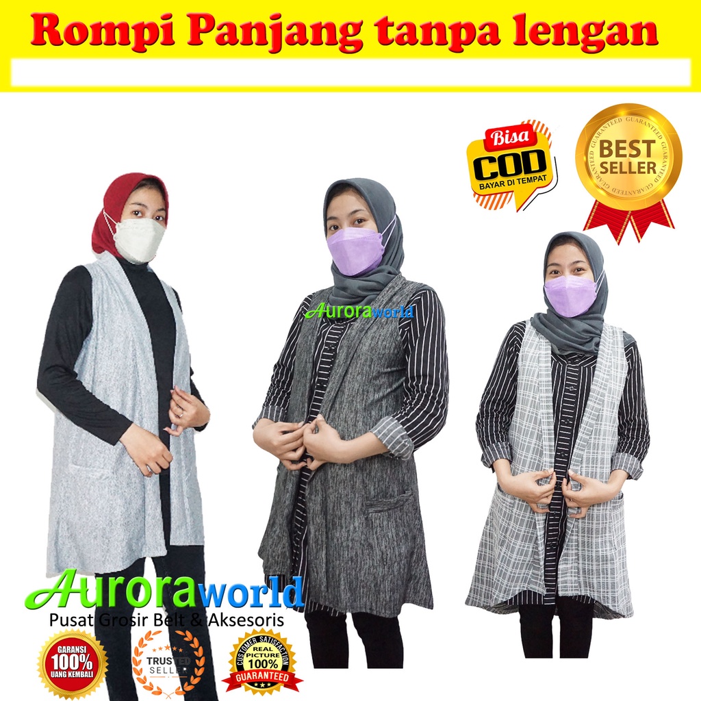 Auroraworld Outer / Rompi Tanpa lengan bahan lembut adem dan nyaman dipakai sehari hari bisa cod