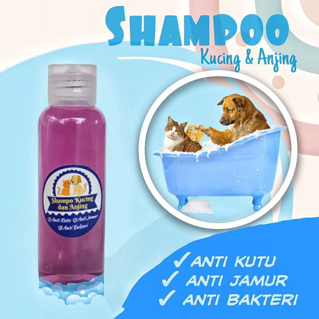 Shampoo anjing anti kutu dan rontok