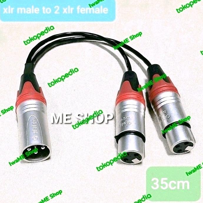 Kabel XLR male to 2 XLR female splitter male to 2 female