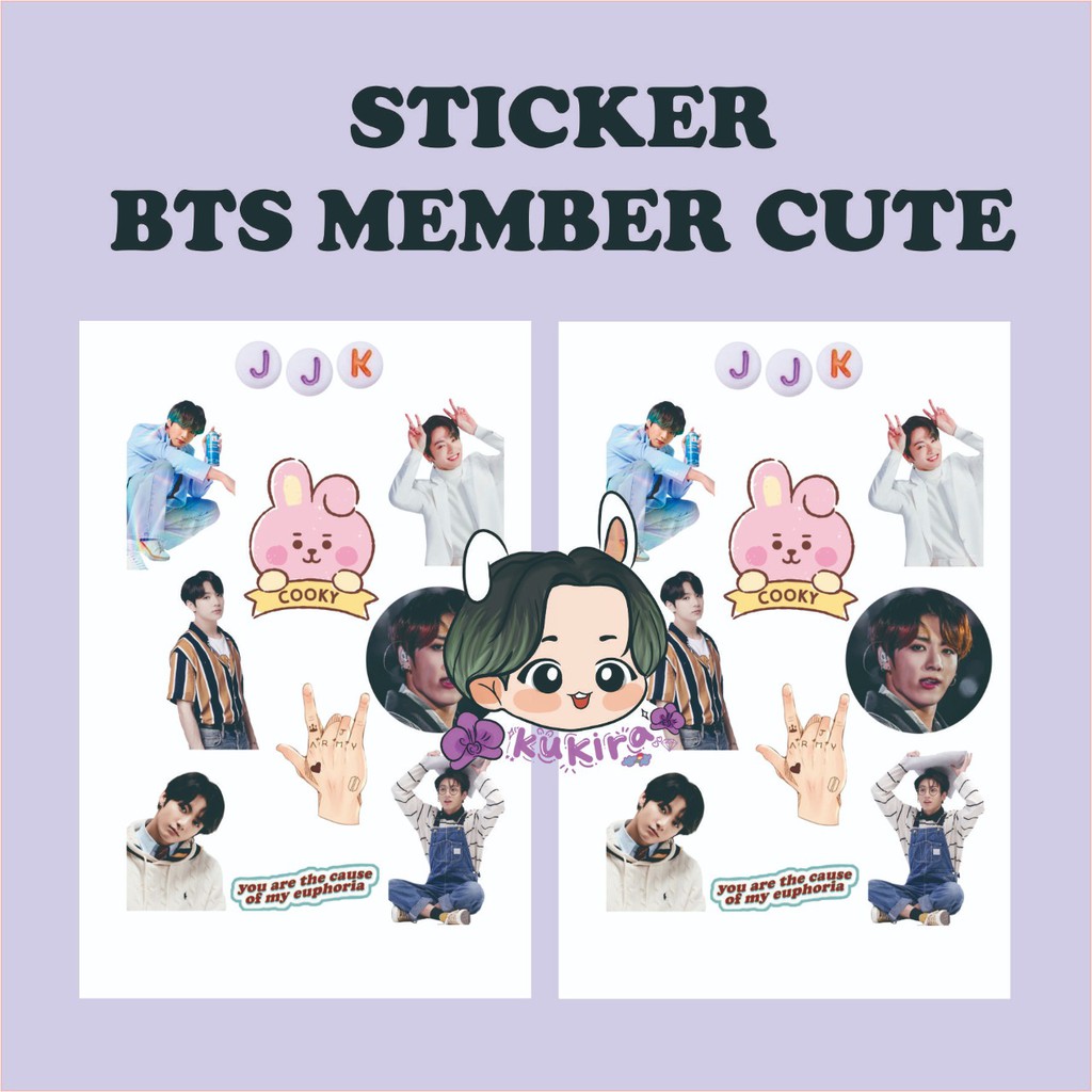 STICKER BANGTAN MEMBER CUTE JUNGKOOK V JIMIN