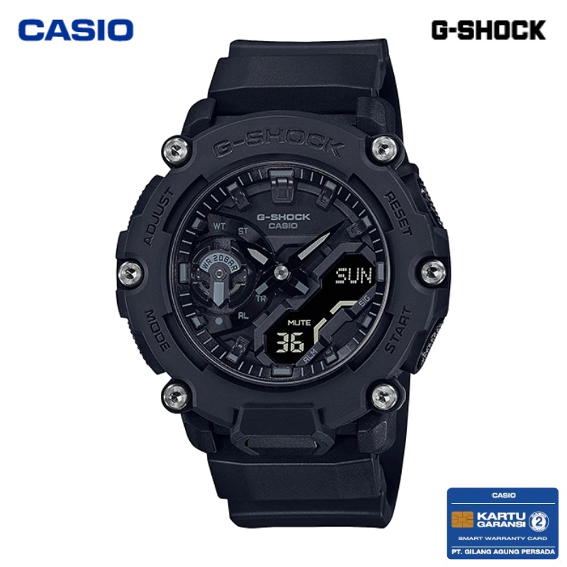JAM TANGAN PRIA CASIO G-SHOCK GA-2200BB-1A ORIGINAL - GSHOCK GA2200BB HITAM